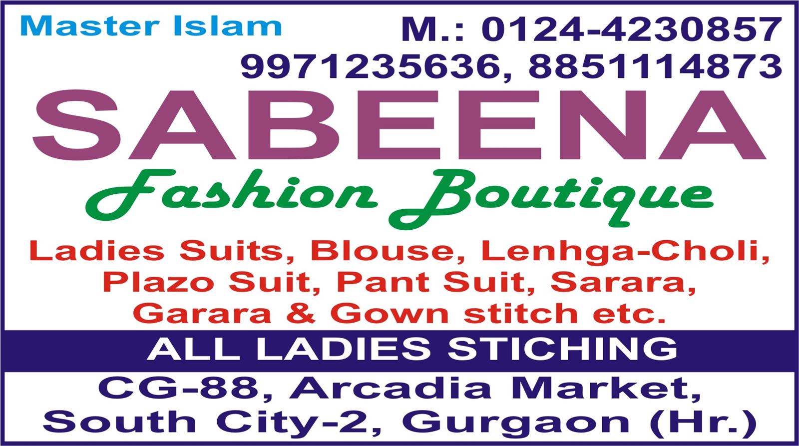 SABEENA FASHION BOUTIQUE (Arcadia Boutique Shop)